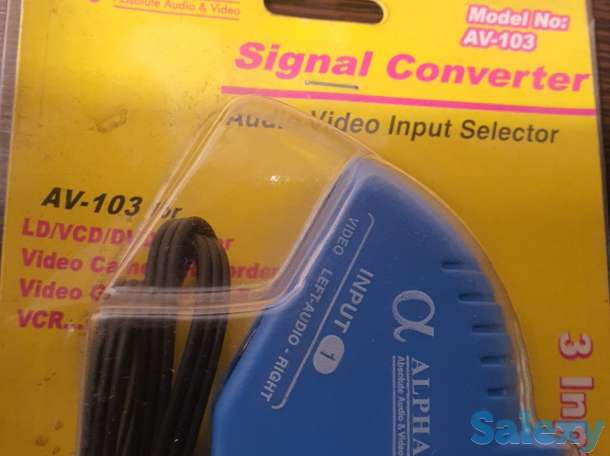 3в1 аудио видео AV RCA конвертер преобразователь разветвитель DVD, фотография 1