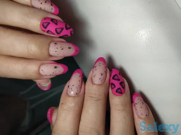 Маникюр, укрепление натуральных ногтей гелем, наращивание ногтей., фотография 12