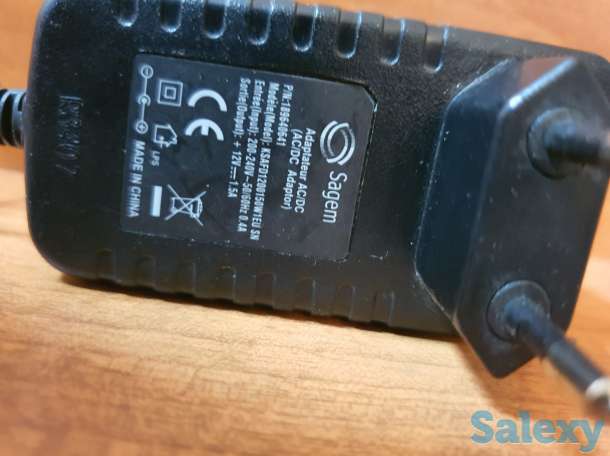 Зарядка Адаптор, адаптер 12V-1.5A блок питания, фотография 3