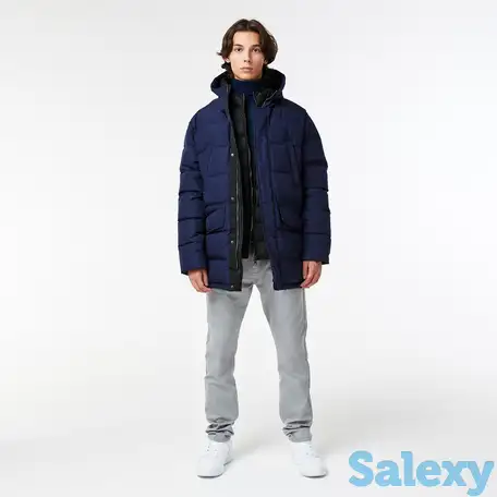 Мужская удлинённая куртка lacoste с капюшоном, фотография 1