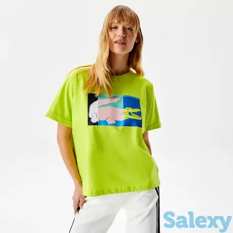 Женская футболка lacoste loose fit, фотография 1