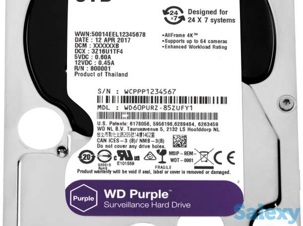 Продам жесткий диск Western Digital 6TB, Модель WD60PURZ, фотография 1