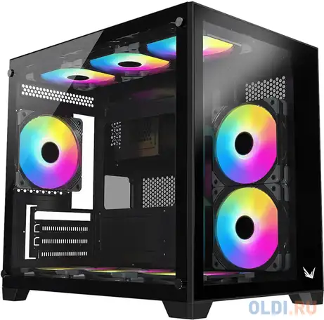 Корпус microatx formula crystal z5 tg без бп белый, фотография 1