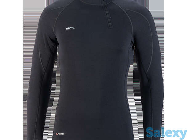 Термобелье майка сивера сноуи вп(м) с воротником и полуперчаткой мужская черная, фотография 1