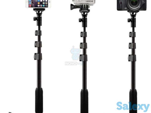 Продам телескопический монопод селфи палка длиной 425мм-1250мм с беспроводным подключением к смартфону, ID1288, фотография 1