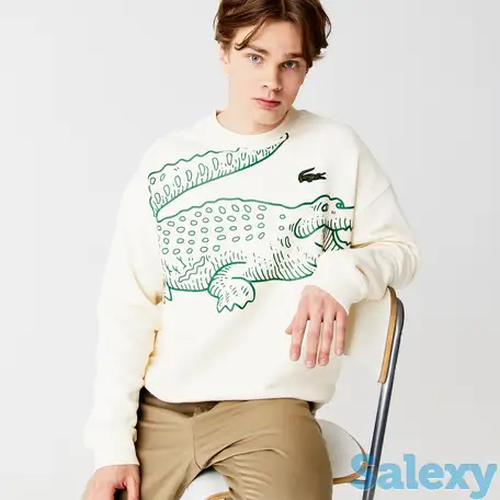 Мужская толстовка lacoste loose fit с круглым вырезом, фотография 1