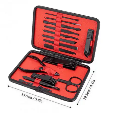 Профессиональный маникюрныйпедикюрный набор 15 предметов, фотография 6