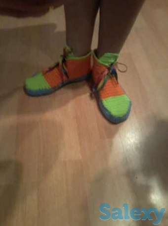 Продам вязаные взрослые домашние кеды., фотография 1