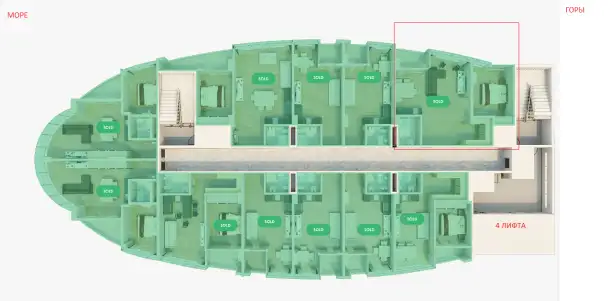 Продается Квартира 50 метров до моря в элитном комплексе. Цена СНИЖЕНА Батуми., фотография 9