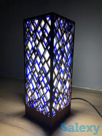 Голубой Интерьерный светильник-ночник, фотография 7