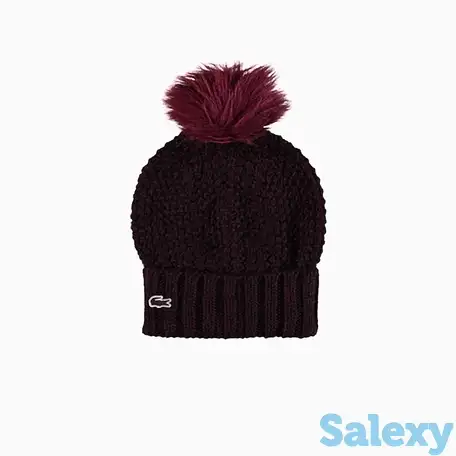 Женская вязаная шапка lacoste, фотография 1