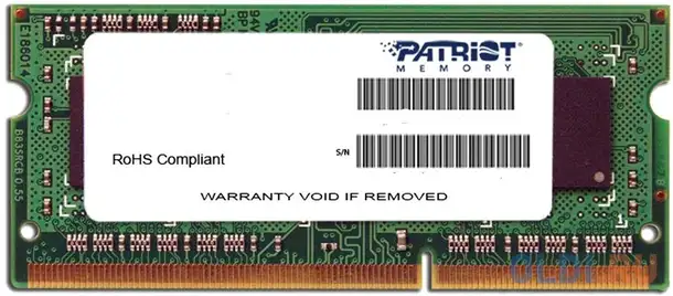 Модуль памяти для ноутбука sodimm 4gb pc12800 ddr3 psd34g160081s patriot, фотография 1
