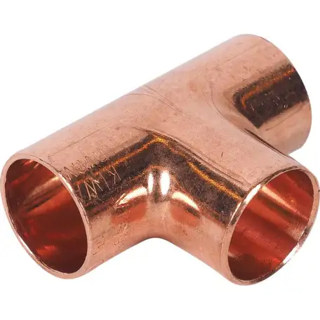 Тройник медный 1 мм, D2 12; 1 1:8; 10... дюйм, D3 22; 1 5:8; 15... дюйм, фотография 1