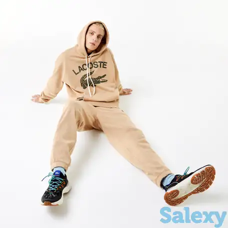 Мужская свободная толстовка lacoste loose fit с капюшоном и фирменной монограммой, фотография 1