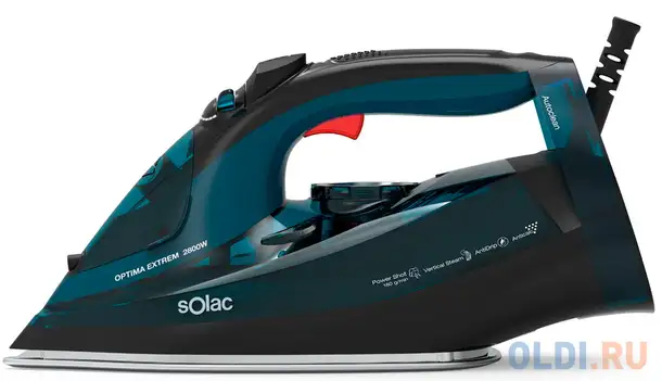 Утюг solac optima extrem ceramic 2800вт синий чёрный, фотография 2