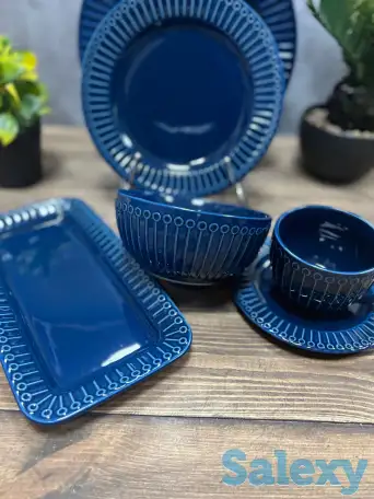 Синий столовый сервиз Vassila, фотография 1