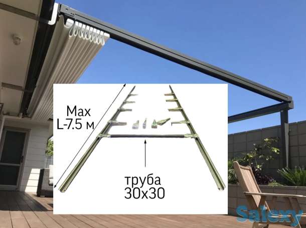 Cдвижные крыши для беседки,террас,веранд,бассейнов,летних кафе 13,6 метра, фотография 2