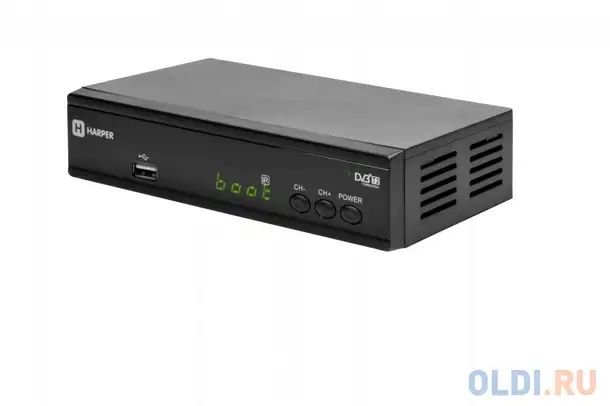 Цифровой телевизионный dvb-t2 ресивер harper hdt2-2030 экран, черный,full hd, dvb-t, dvb-t2, фотография 1