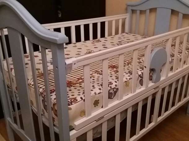 Детская кровать, манеж, матрас, фотография 2