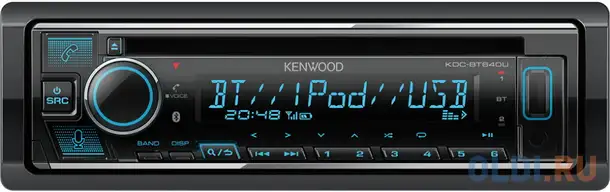 Автомагнитола cd kenwood kdc-bt640u 1din 4x50вт, фотография 1