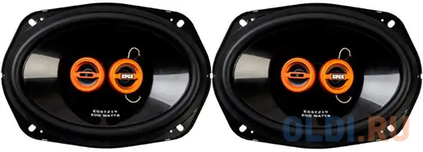 Колонки автомобильные edge edst219-e6 100вт 90дб 4ом 16x23см (6x9дюйм) (ком.:2кол.) коаксиальные, фотография 1