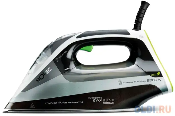 Утюг-парогенератор solac intelligent evolution sensor 2800вт серый чёрный, фотография 1