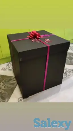 Корзина, коробка для клубники, тойбастар, лента, сюрприз коробка, фотография 8