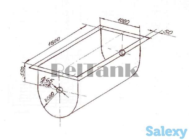 Емкость ванна нержавеющая 10 куб.м. для пищевых жидкостей из нержавеющей стали, 50-1 ТУ ВУ, фотография 1