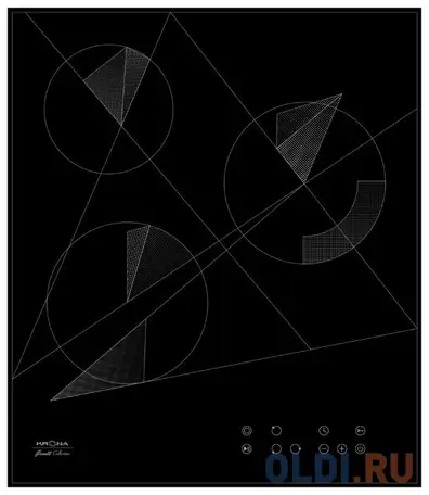 Варочная панель электрическая krona fidato 45 bl черный, фотография 1