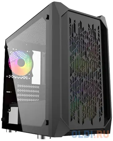 Корпус microatx powercase alisio micro x3b без бп чёрный, фотография 1