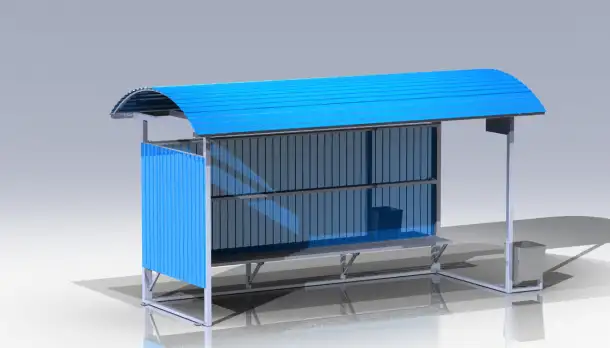 Павильоны остановочные AA-1001; AA-1002; AA-1002M; AA-1003; Остановочный павильон 1..., фотография 1