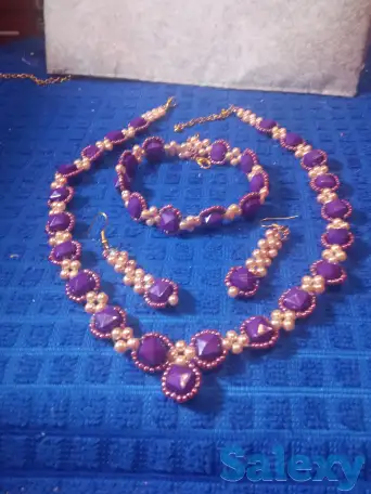 Продам коллекцию колье и серьги ручной работы недорого, фотография 1