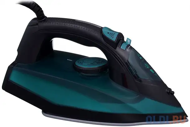 Утюг hyundai h-si01124 2600вт чёрный зелёный, фотография 1