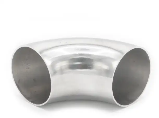 Отвод алюминий, D 48-108 мм, s 4-6 мм, Угол: 90, Способ присоед.: приварной, фотография 1