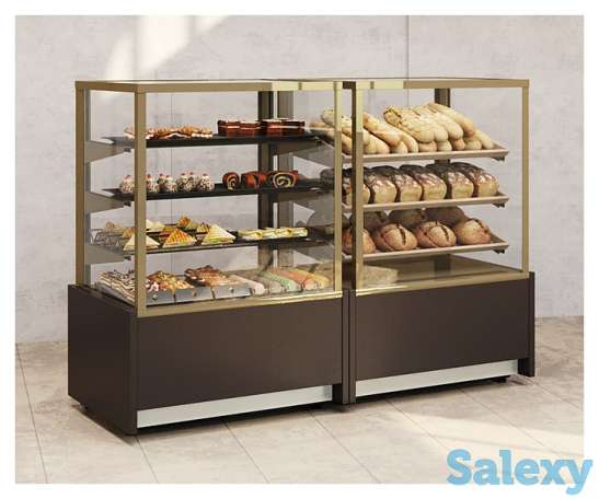 Витрина кондитерская Carboma KC70 VM 0,9-1 Light, шоколад / золото), фотография 4