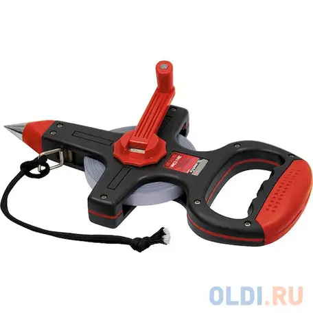 Рулетка геодезическая, 30 м х 12,5 мм, металлическая лента, открытый корпус//, фотография 1