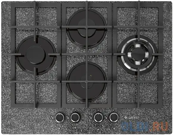 Варочная панель газовая gefest пвг 2231-01 р43 черный/рисунок, фотография 1