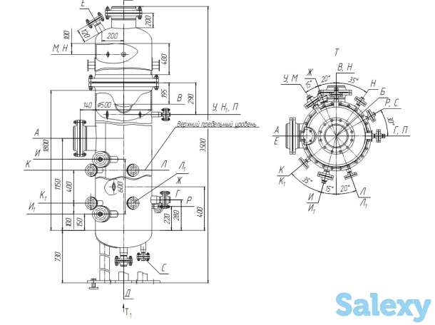 Сепаратор центробежный вертикальный СЦВ с условным давлением от 1,6 МПа, фотография 1