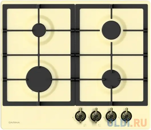 Варочная панель газовая darina 1t38 bgm341 12 bg слоновая кость, фотография 1