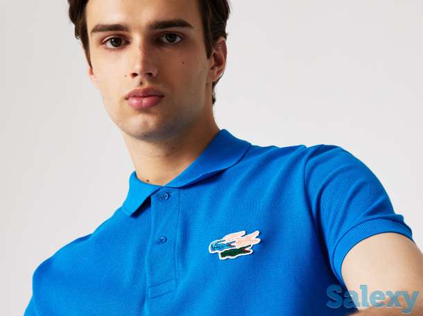 Мужская рубашка поло lacoste regular fit crocodiles из органического хлопка, фотография 4