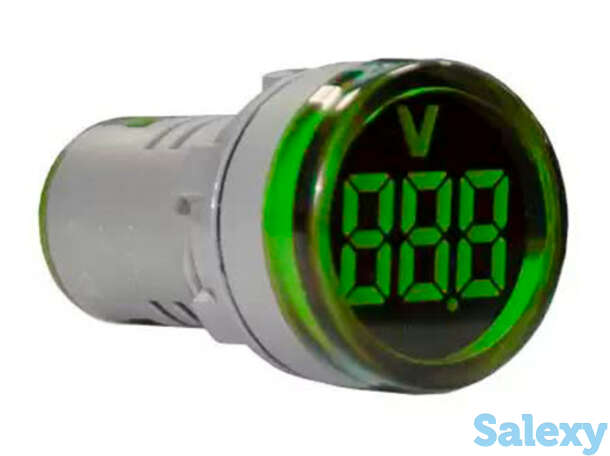 Индикатор значения напряжения AD22-RV зеленый Энергия, 10 шт, фотография 1