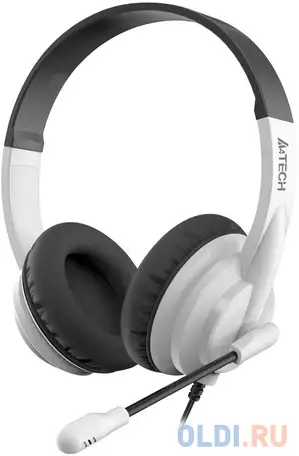 Наушники a4tech hu-10 черный белый, фотография 1