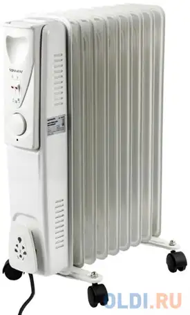 Обогреватель масляный sonnen dfs-09, 2000 вт, 9 секций, белый, 453499, фотография 1