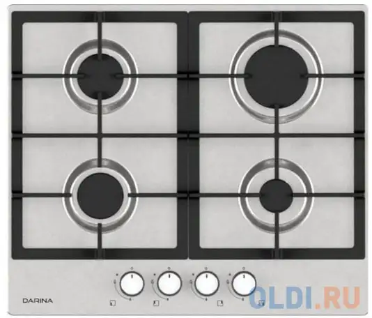 Варочная панель газовая дарина 1t2 bgm341 12 x3 серебристый, фотография 1