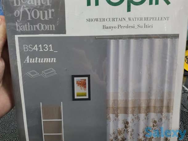 Шторка для ванны, турецкая, с природой и листьями, фотография 4