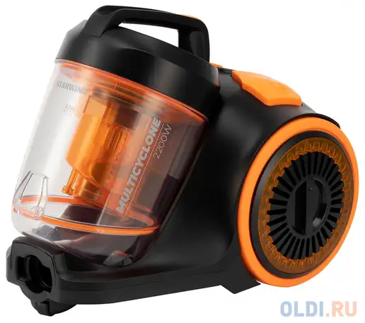 Пылесос starwind scv2285 сухая уборка чёрный оранжевый, фотография 1