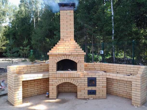 Барбекю комплекс, печь казан, мангал-камин, коптильня, тандыр, фотография 1