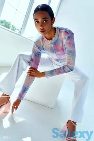 Прозрачный топ из сетки, фотография 1