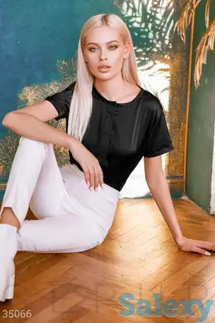 Черная шелковая блуза, фотография 1