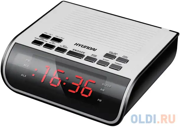 Радиобудильник hyundai h-rcl100 белый, фотография 1